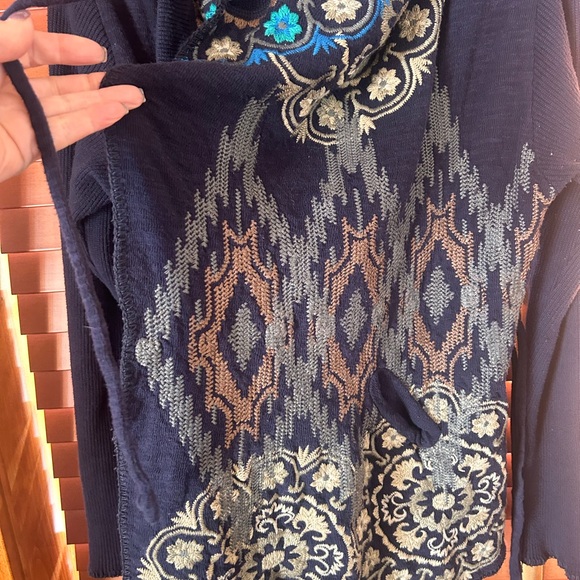 Johnny Was Biya Multicolor Patterned Knit Cardigan - Picture 5 of 7